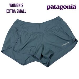 Patagonia Women's Running Shorts Extra Small XS Gray Quick Dry Activewear Gym